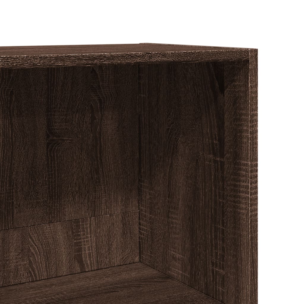 Bokhylle brun eik 40x30x189 cm konstruert tre