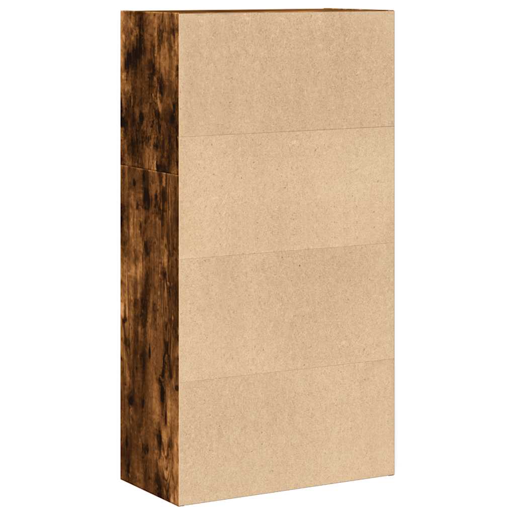 Bokhylle røkt eik 60x30x114 cm konstruert tre