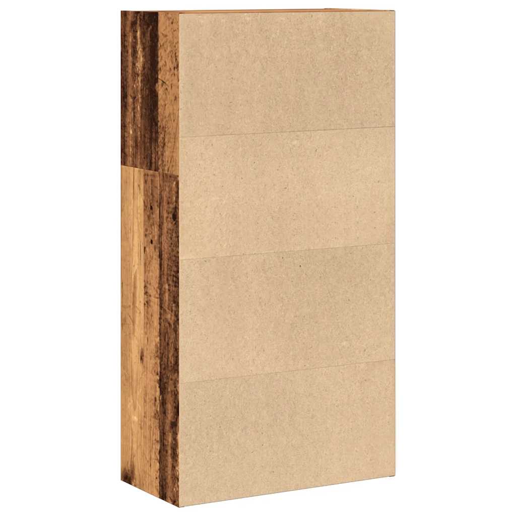 Bokhylle gammelt tre 60x30x114 cm konstruert tre
