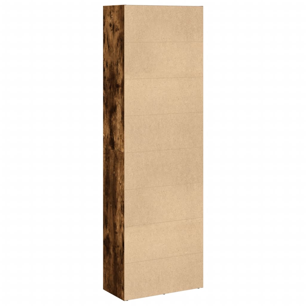 Bokhylle røkt eik 60x30x189 cm konstruert tre