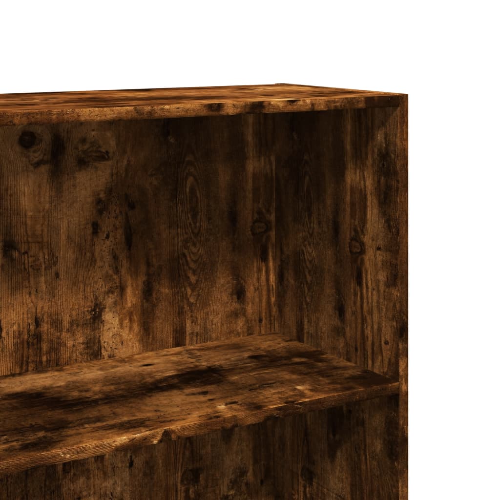 Bokhylle røkt eik 60x30x189 cm konstruert tre