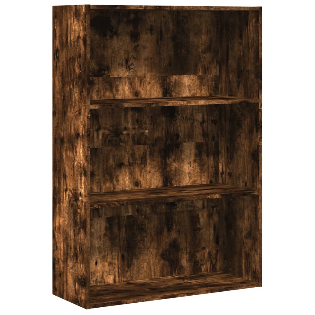 Bokhylle røkt eik 80x30x114 cm konstruert tre