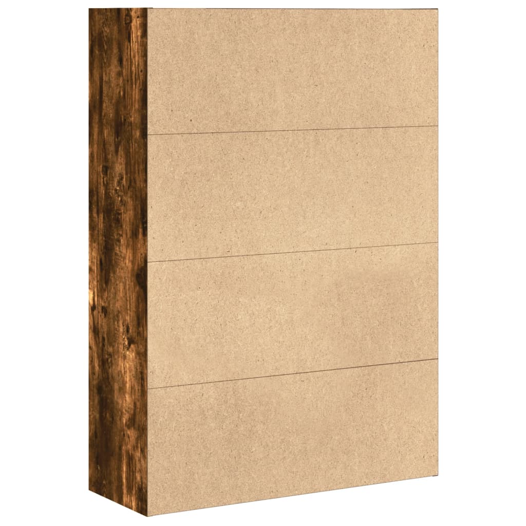 Bokhylle røkt eik 80x30x114 cm konstruert tre