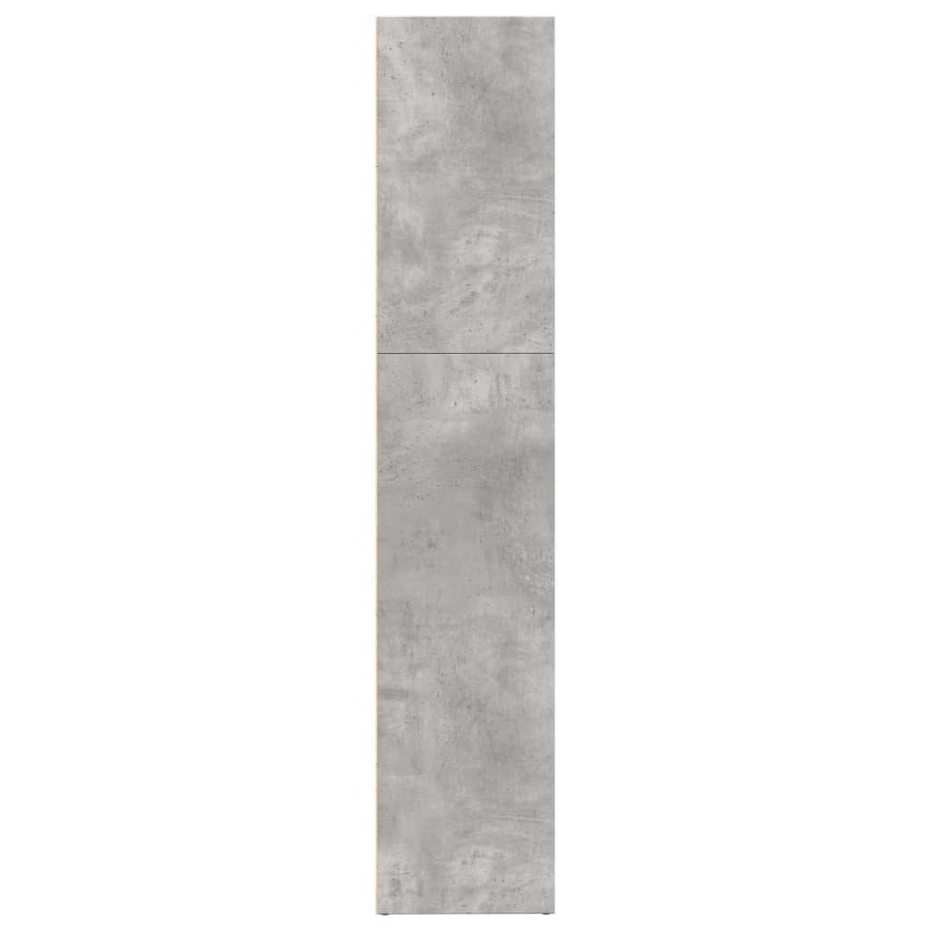 Bokhylle betonggrå 80x30x152 cm konstruert tre