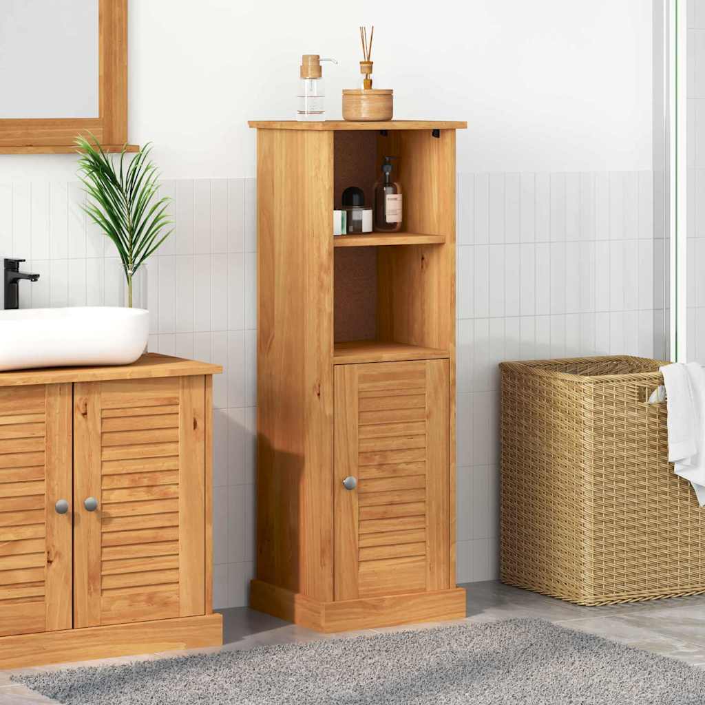Baderomsskap VIGO honningbrun 37 x 34 x 110 cm Heltre furu