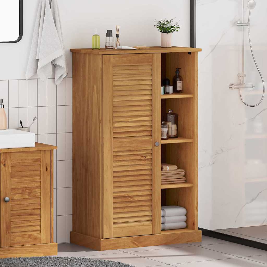 Baderomsskap VIGO honningbrun 67,5 x 34 x 110 cm Heltre furu
