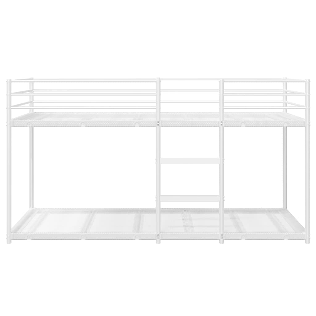 Køyeseng uten madrass hvit 90x200 cm stål