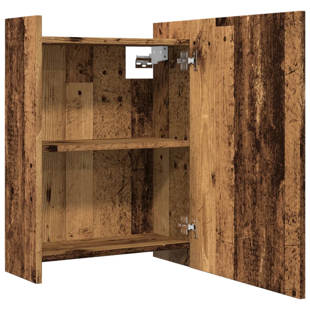 Speilskap til baderom gammelt tre 62,5x20,5x64cm konstruert tre