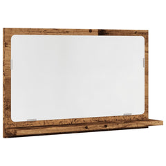 Baderomshylle med speil gammelt tre 60x11x37 cm konstruert tre