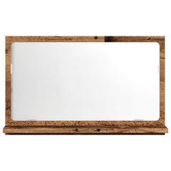 Baderomshylle med speil gammelt tre 60x11x37 cm konstruert tre