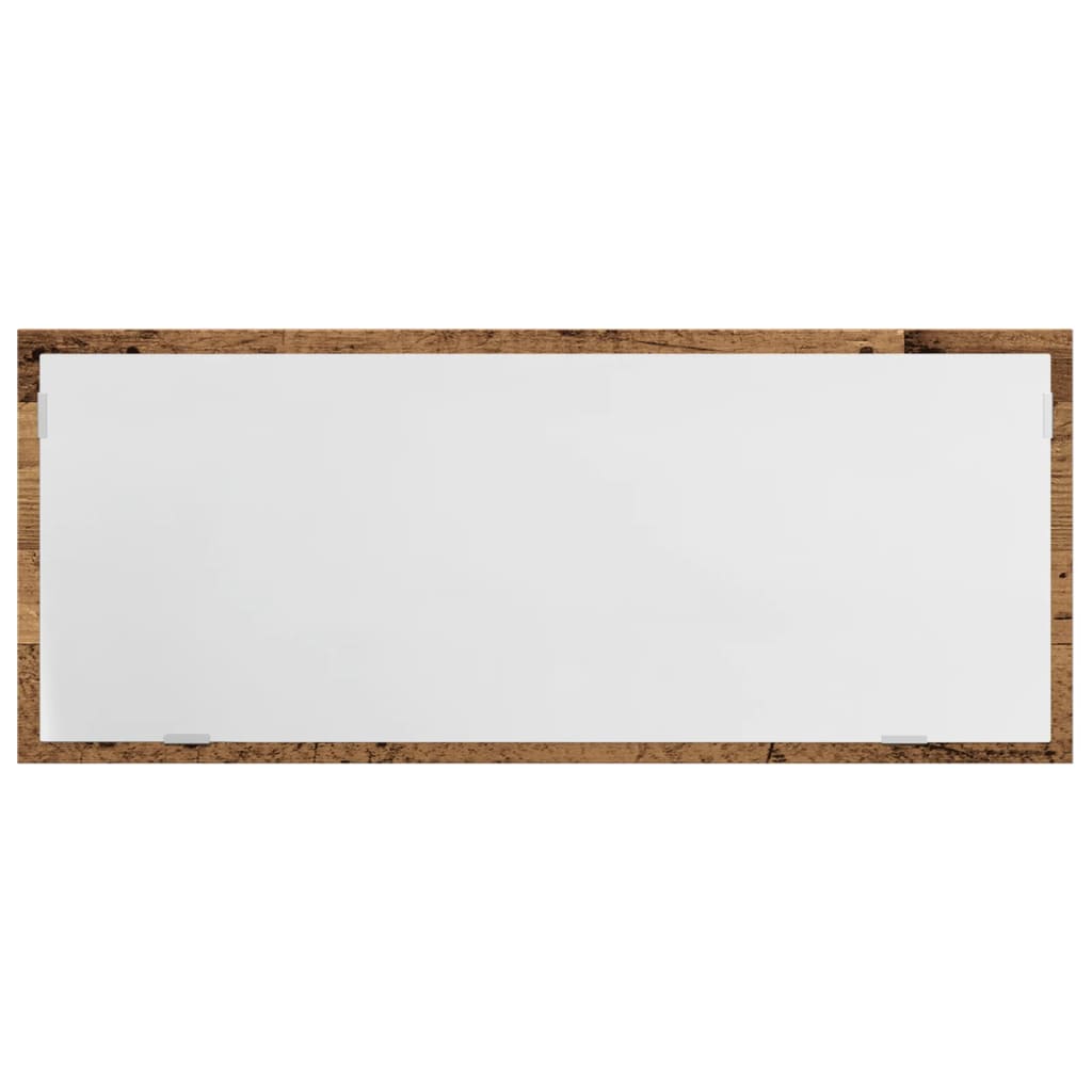 Baderomsspeil med LED gammelt tre 100x8,5x37 cm konstruert tre