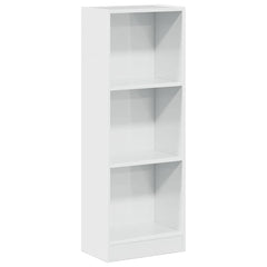 Bokhylle høyglans hvit 40x24x109 cm konstruert tre