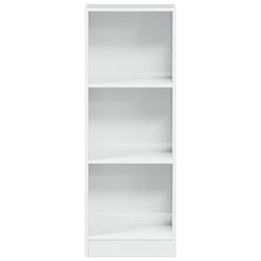 Bokhylle høyglans hvit 40x24x109 cm konstruert tre