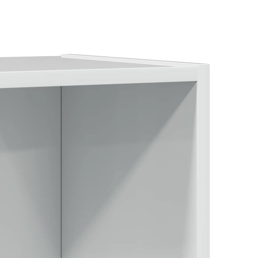 Bokhylle høyglans hvit 40x24x109 cm konstruert tre