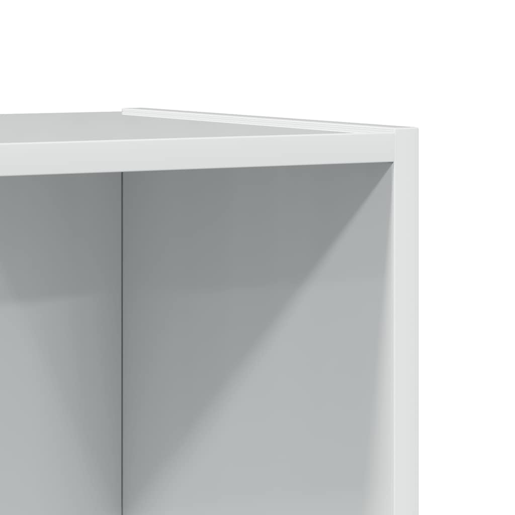 Bokhylle høyglans hvit 40x24x176 cm konstruert tre