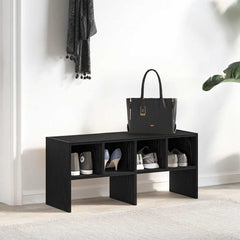 Skostativ Stablebar Sort Eik 89,5x30x40 cm
