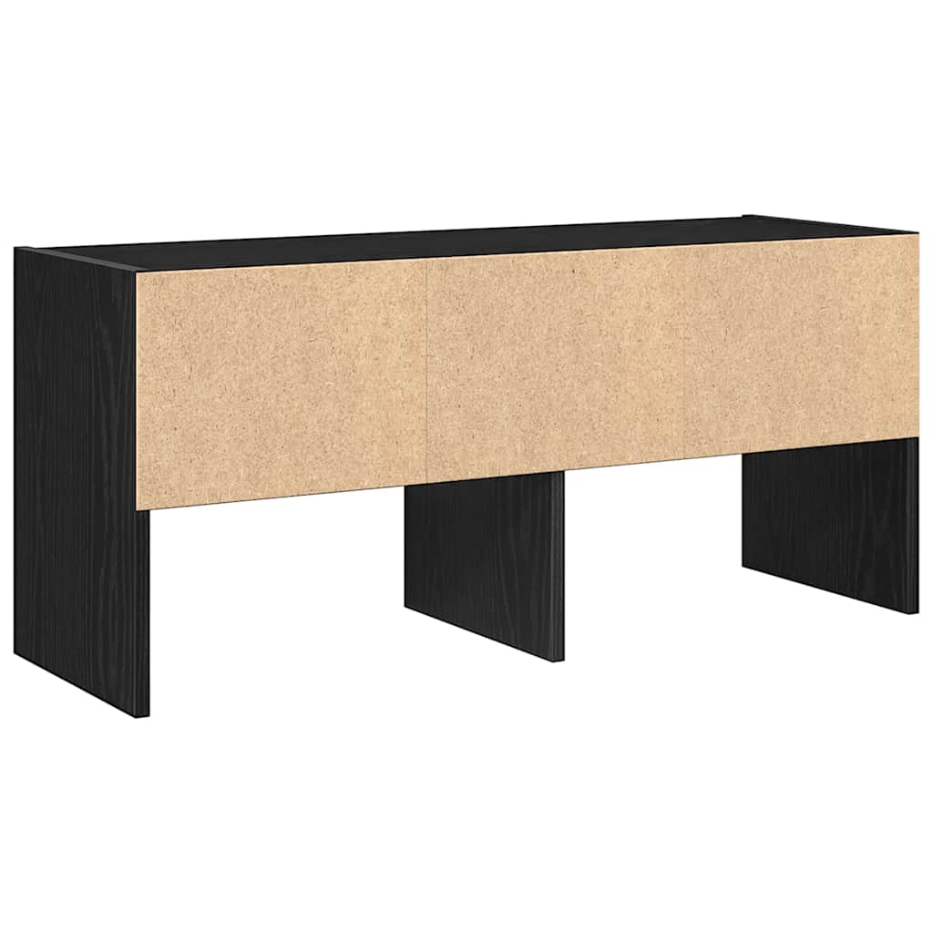 Skostativ Stablebar Sort Eik 89,5x30x40 cm