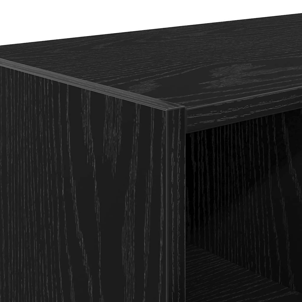Skostativ Stablebar Sort Eik 89,5x30x40 cm