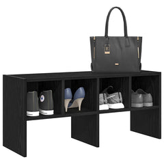 Skostativ Stablebar Sort Eik 89,5x30x40 cm