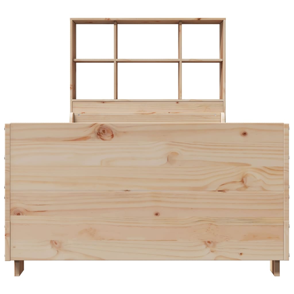 Seng med bokhylle uten madrass 90x200 cm heltre