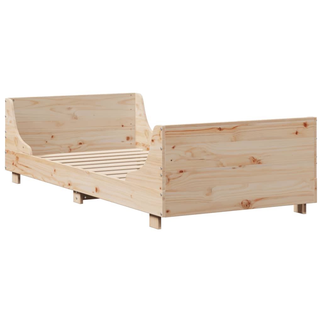Seng med bokhylle uten madrass 90x200 cm heltre