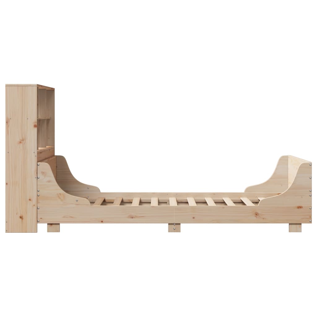 Seng med bokhylle uten madrass 90x200 cm heltre