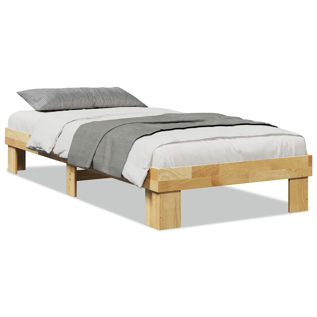 Sengeramme uten Madrass 75x190 cm Heltre Eik