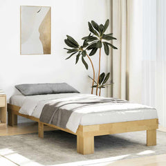 Sengeramme uten Madrass 75x190 cm Heltre Eik