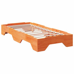 Sengeramme uten madrass stablebare voksbrun 80x200 cm heltre