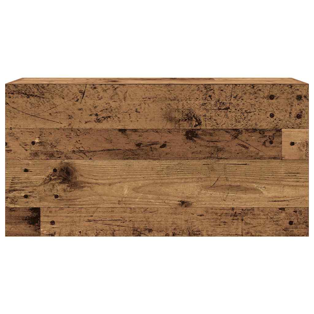 Veggskap til baderom gammelt tre 80x25x40 cm konstruert tre