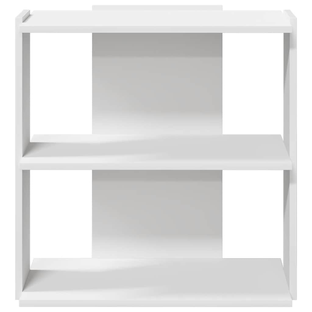 Bokhylle 3 etasjer hvit 60x30x60 cm konstruert tre