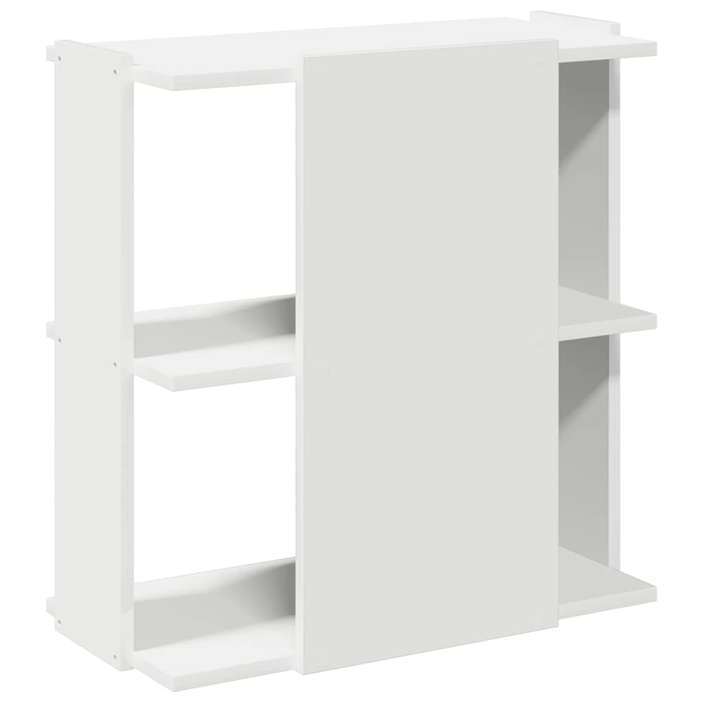Bokhylle 3 etasjer hvit 60x30x60 cm konstruert tre