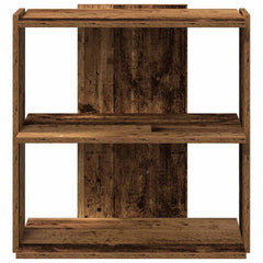 Bokhylle 3 etasjer gammelt tre 60x30x60 cm konstruert tre