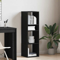 Bokhylle svart 34x31x112 cm konstruert tre