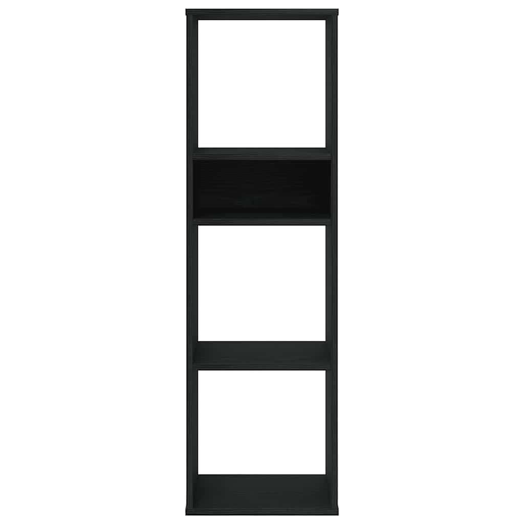 Bokhylle svart 34x31x112 cm konstruert tre