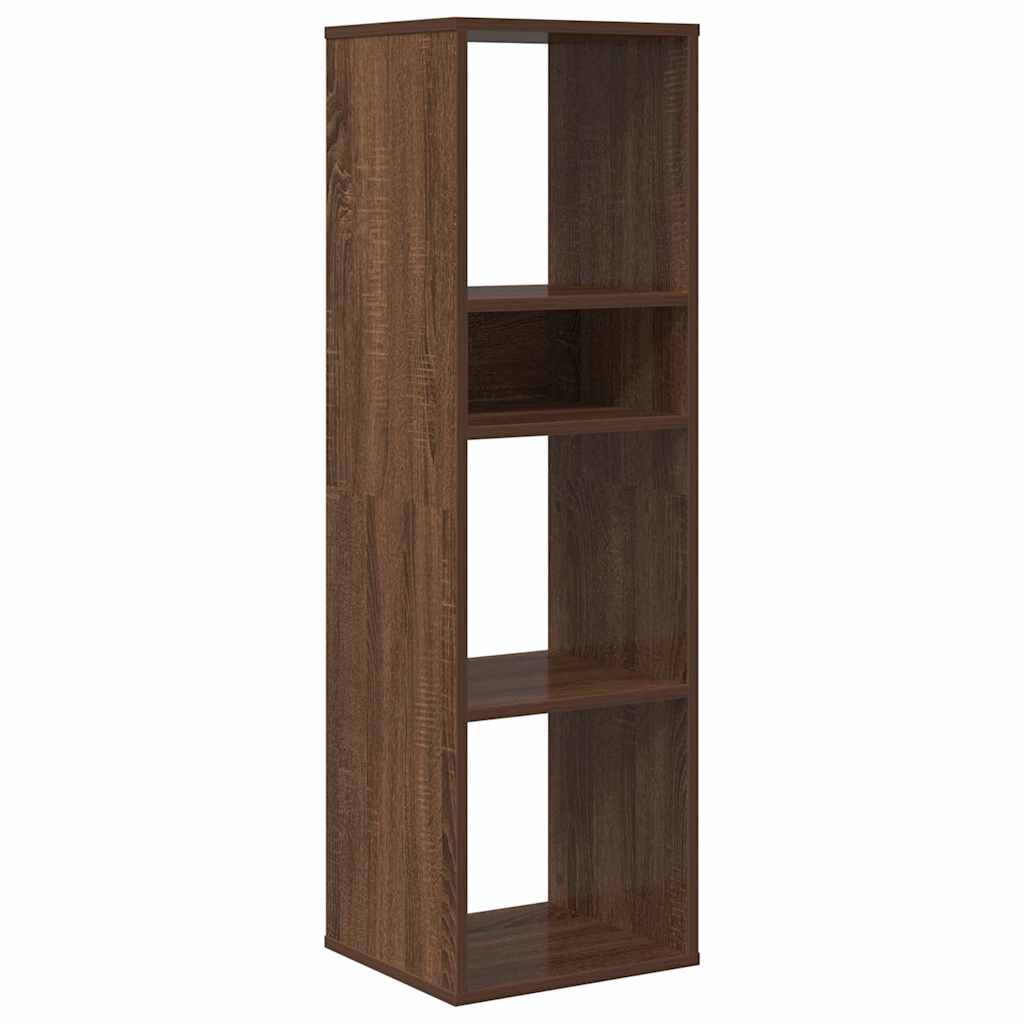 Bokhylle brun eik 34x31x112 cm konstruert tre