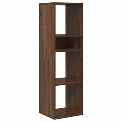 Bokhylle brun eik 34x31x112 cm konstruert tre
