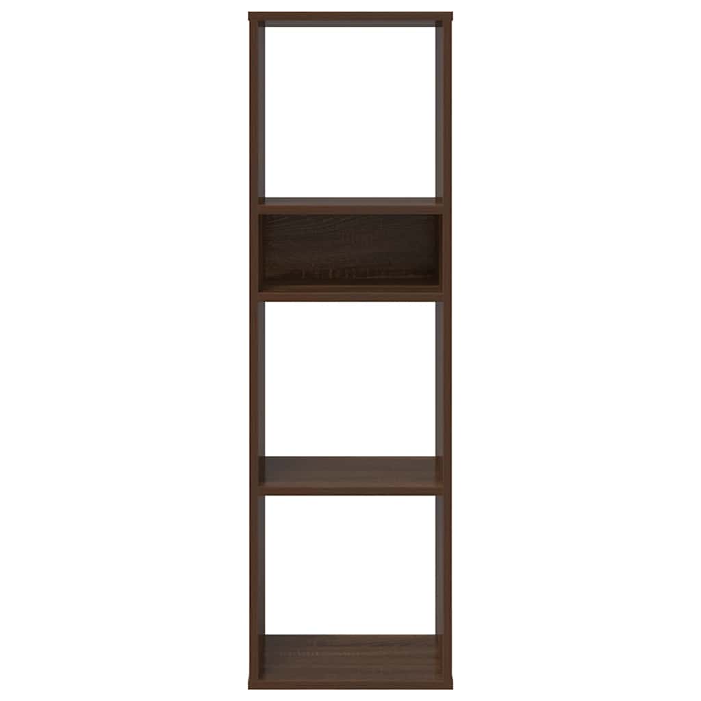 Bokhylle brun eik 34x31x112 cm konstruert tre
