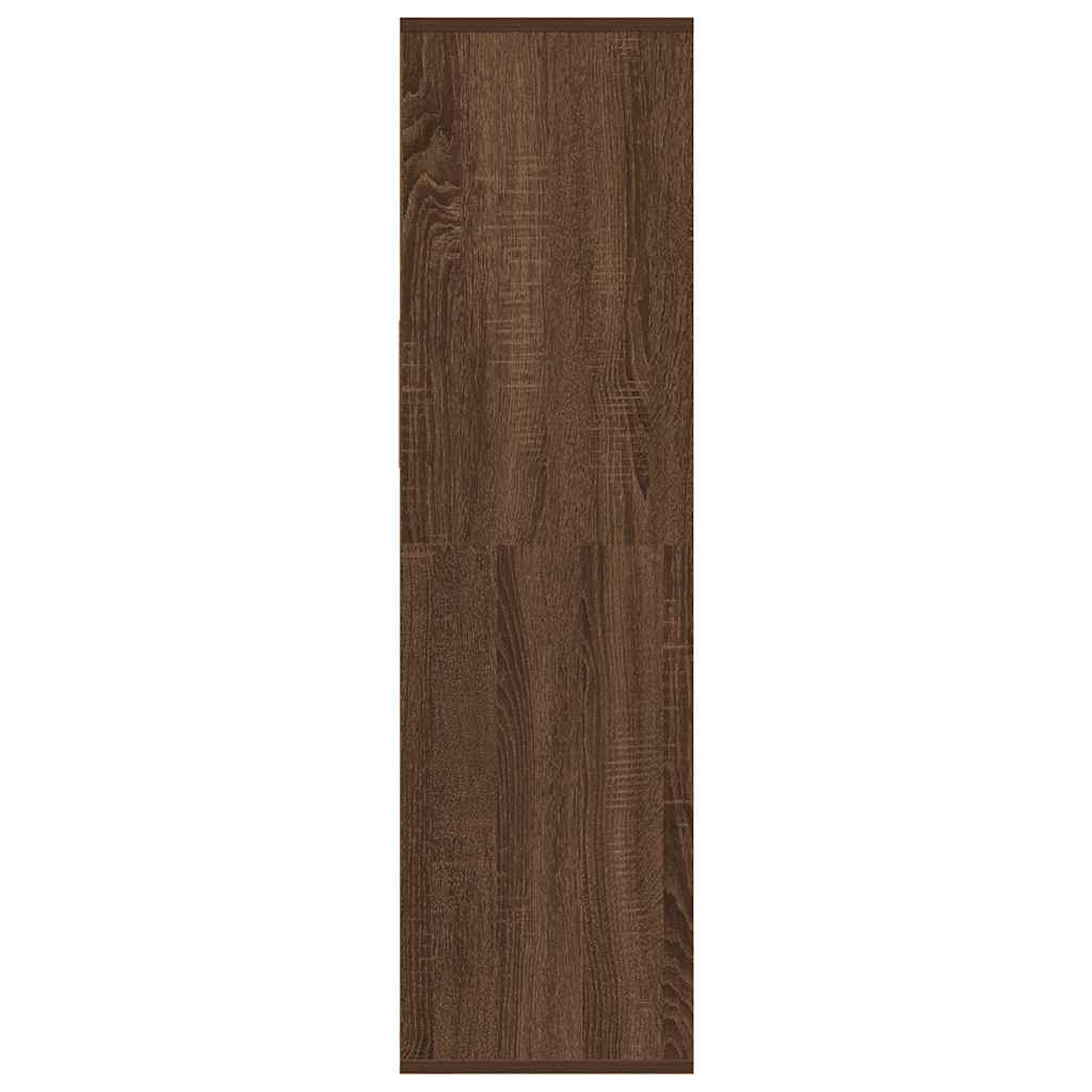 Bokhylle brun eik 34x31x112 cm konstruert tre