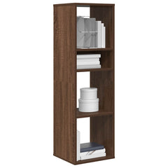 Bokhylle brun eik 34x31x112 cm konstruert tre