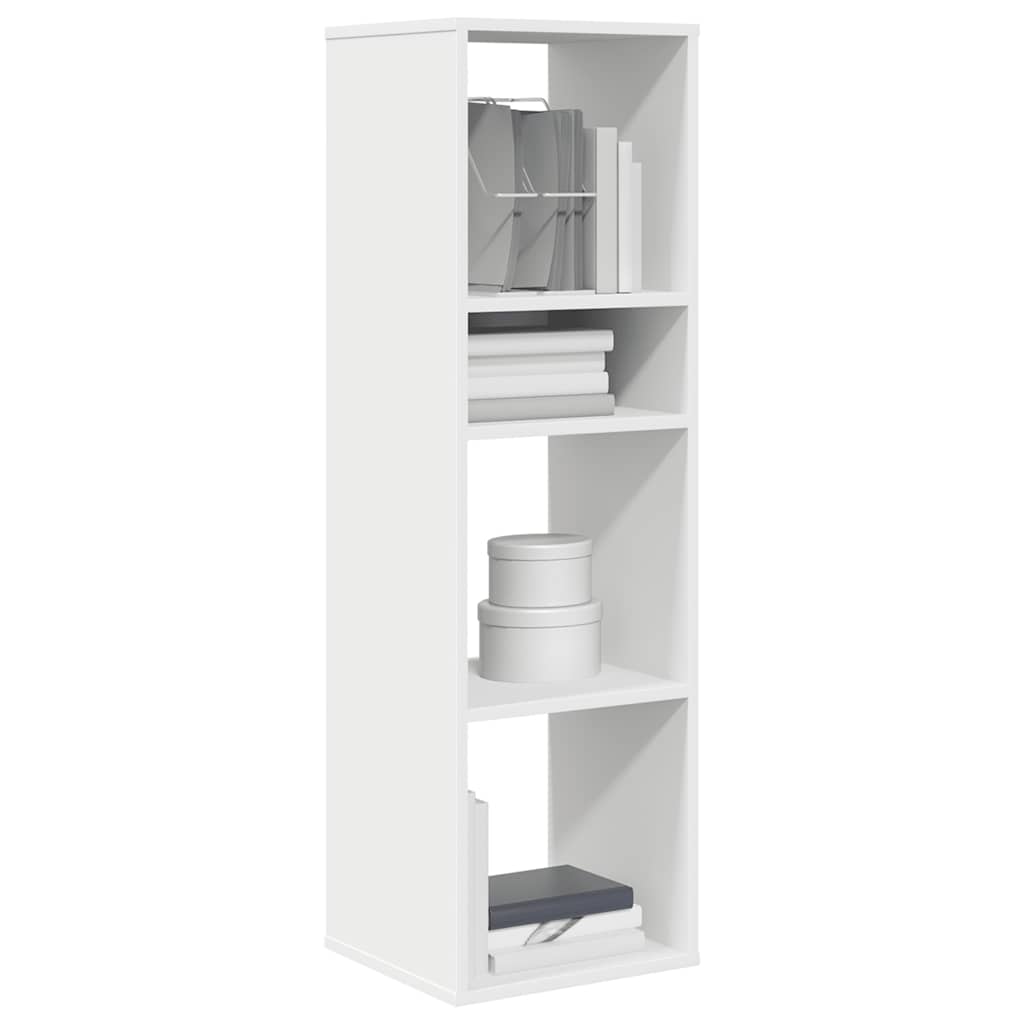 Bokhylle hvit 34x31x112 cm konstruert tre