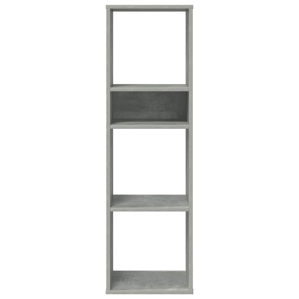 Bokhylle betonggrå 34x31x112 cm konstruert tre