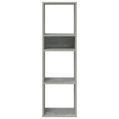 Bokhylle betonggrå 34x31x112 cm konstruert tre