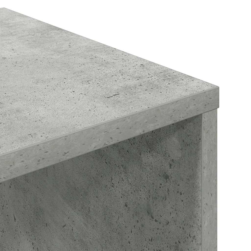Bokhylle betonggrå 34x31x112 cm konstruert tre