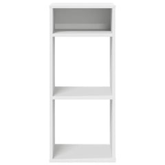 Bokhylle hvit 34x31x80 cm konstruert tre