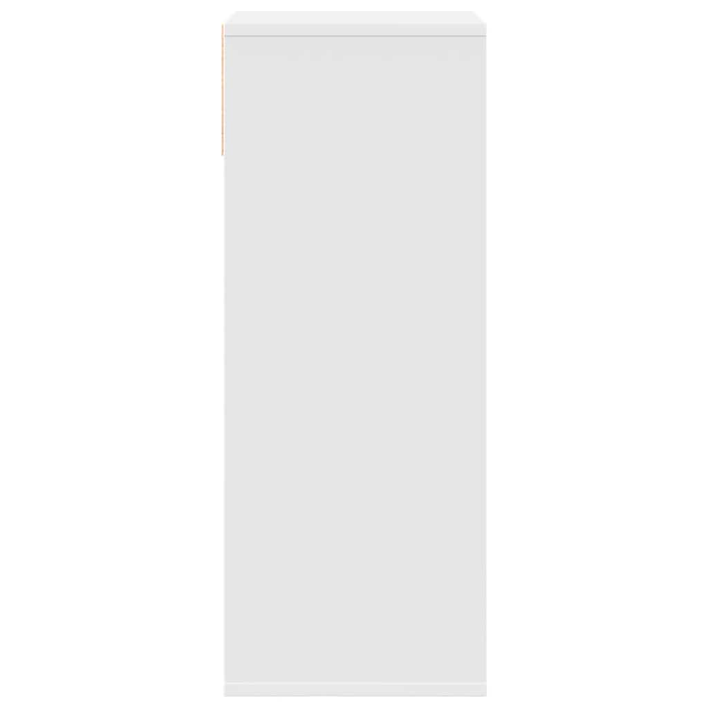 Bokhylle hvit 34x31x80 cm konstruert tre
