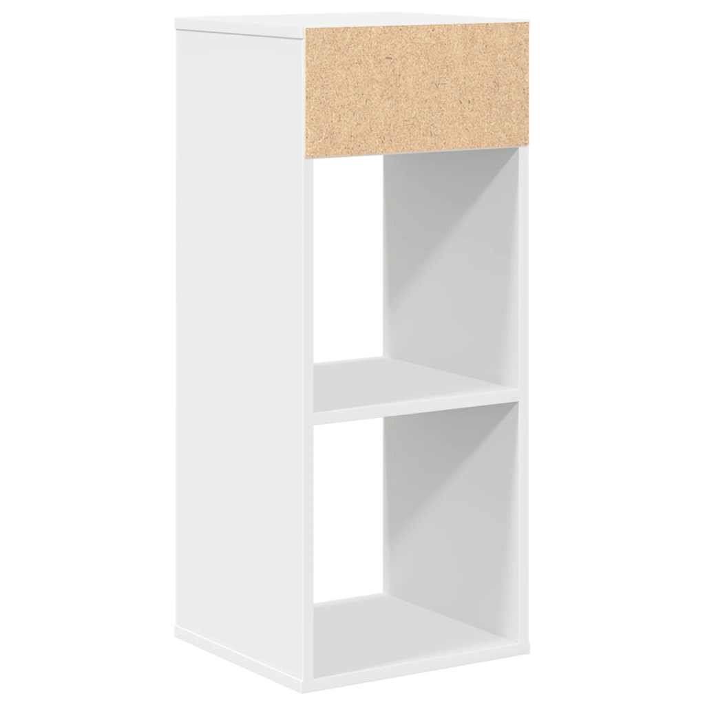Bokhylle hvit 34x31x80 cm konstruert tre