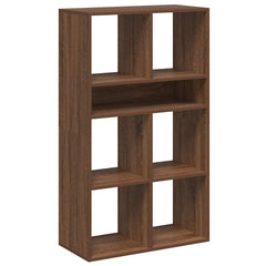 Bokhylle brun eik 66x31x112 cm konstruert tre