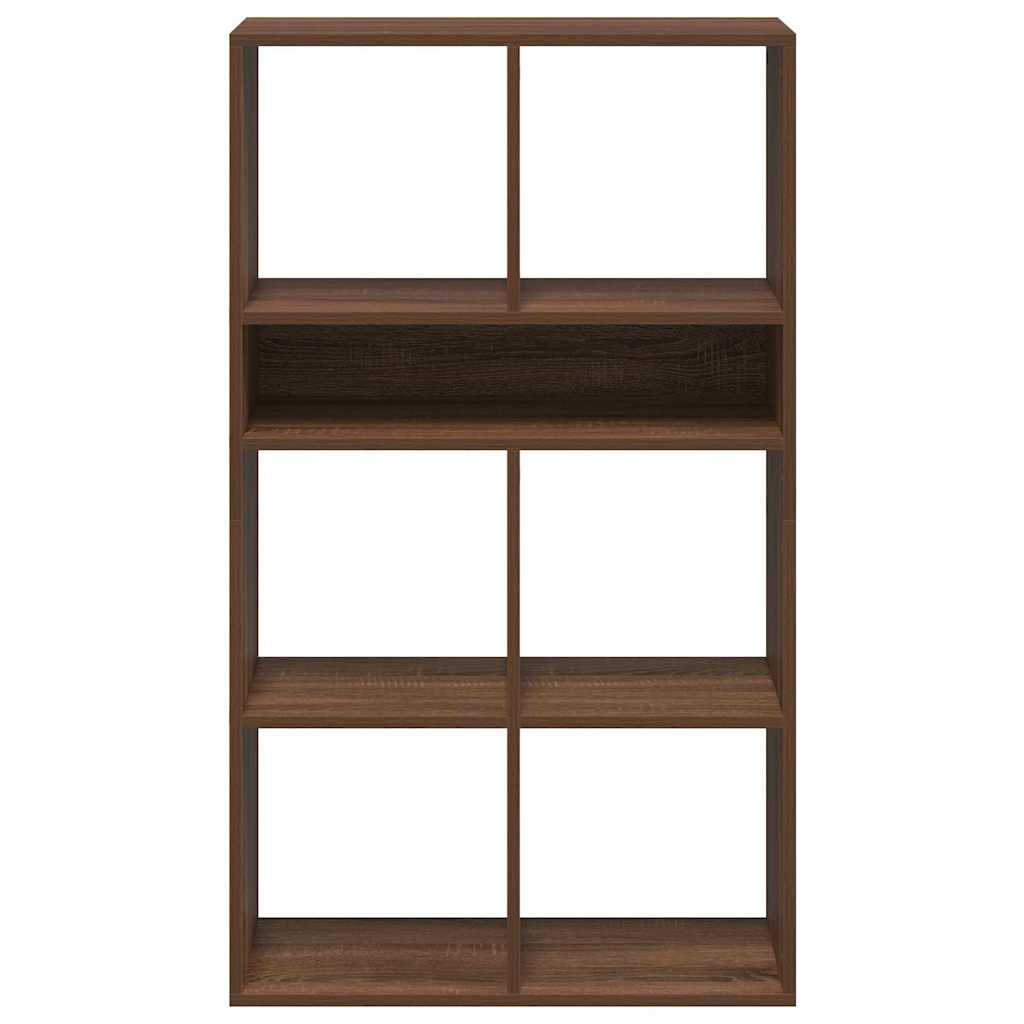 Bokhylle brun eik 66x31x112 cm konstruert tre