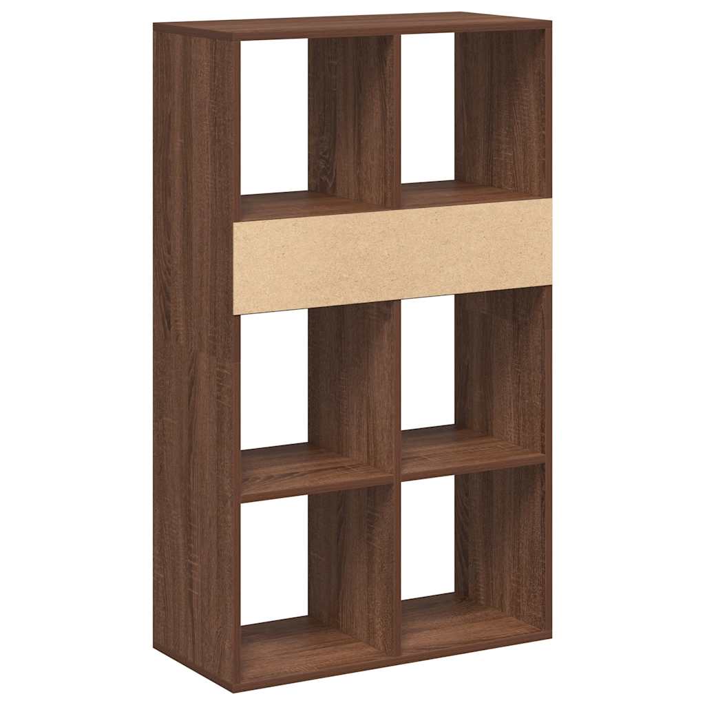 Bokhylle brun eik 66x31x112 cm konstruert tre